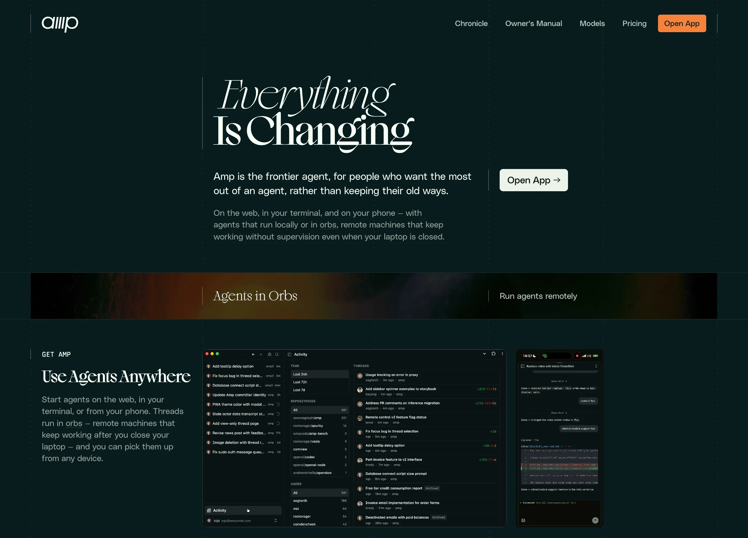 Amp home page