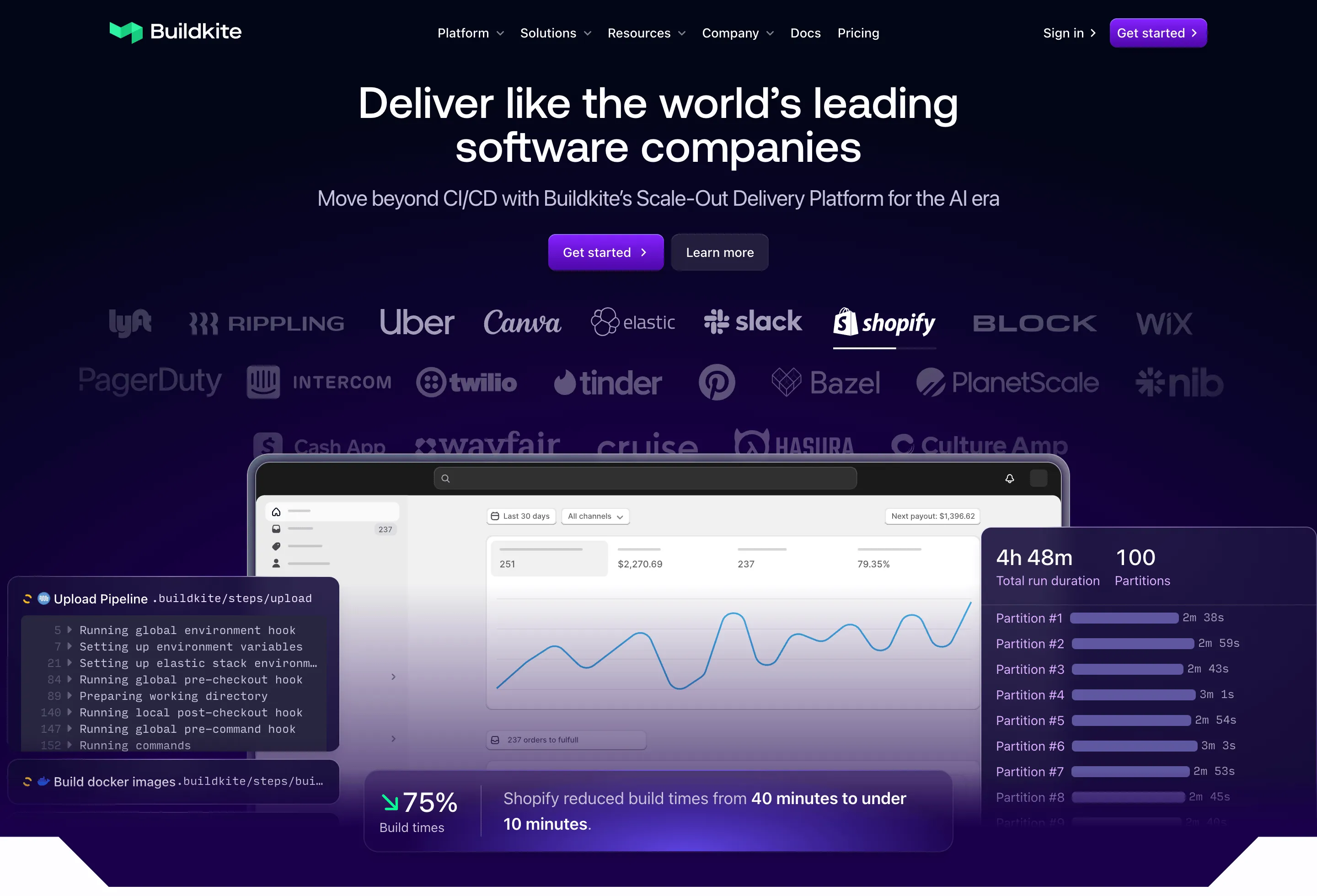 Buildkite home page