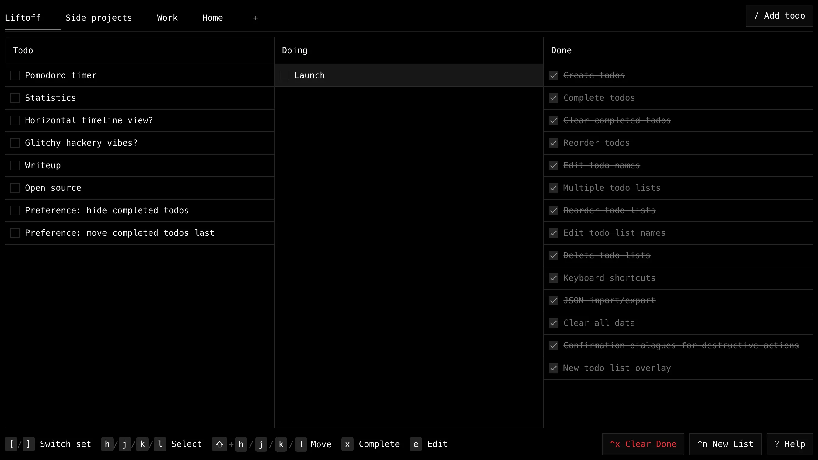 Screenshot of Liftoff dashboard